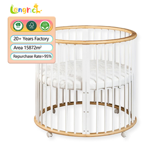 Phong Cách Châu Âu Bé <span class=keywords><strong>Crib</strong></span> Rắn Gỗ Bé Cũi Giường Đa Chức Năng Vòng Cũi Trẻ Em Với Có Thể Điều Chỉnh Các Tính Năng Cho Trẻ Sơ Sinh Giường Cũi - Product Image 1