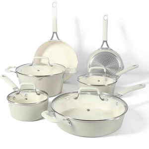 Juego de Utensilios de Cocina de Alta Calidad con Revestimiento Antiadherente, Aptos para Inducción y Gas, con Tapa de Vidrio, Aptos para Lavavajillas y Horno, con Asas de Tacto Suave - Product Image 1