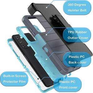 Defender Pro funda de teléfono para <span class=keywords><strong>Samsung</strong></span> <span class=keywords><strong>Galaxy</strong></span> A56 A55 A54 A53 Protector de pantalla Kickstand cinturón Clip funda resistente para teléfono móvil - Product Image 2