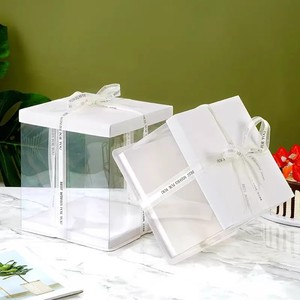 Прозрачная пластиковая квадратная коробка для торта, упаковка для торта - Product Image 3