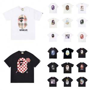 Venta al por Mayor de Camisetas de Alta Calidad, Nuevo Estilo, Marca de Diseñador, para Hombre, a la Moda, Holgadas, Vintage, con Estampado de Leopardo, 100% Algodón, Tela de 300g - Product Image 2