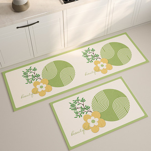 Tapis de cuisine en terre de diatomée rectangulaire antidérapant, absorbant l'eau et l'huile, motif original pour le sol de la cuisine - Product Image 2