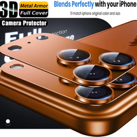 Protecteur d'objectif de caméra AF + AR transparent à base mate en métal monobloc de qualité supérieure durable pour iPhone 17/17 Air/17 Pro/17 Pro Max