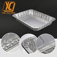 Plateau de cuisson rectangulaire en aluminium renforcé de 18 pouces, de qualité alimentaire, pour barbecue, idéal pour les réceptions et la restauration