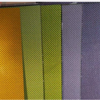 Plaque en fibre de carbone colorée, panneau décoratif hybride en Kevlar et fibre de carbone, rouge, bleu, jaune