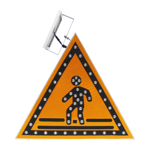 Tùy chỉnh nhôm Led nhấp nháy năng lượng mặt trời Powered giao thông an toàn đường bộ qua dấu hiệu cảnh báo dấu hiệu giao thông - Product Image 5