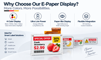 Écran E-Ink quadricolore Kingtech OEM de 4,2 pouces pour les conceptions d'étiquettes de prix numériques, module d'affichage SPI 400x300