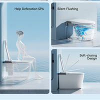 WC intelligent moderne en céramique MWD avec réservoir intégré, couvercle automatique, bidet, toilette intelligente à poser au sol pour salle de bain