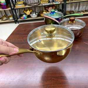 Batterie <span class=keywords><strong>de</strong></span> cuisine en acier inoxydable à long manche Batterie <span class=keywords><strong>de</strong></span> cuisine <span class=keywords><strong>Casserole</strong></span> Pot à lait - Product Image 1