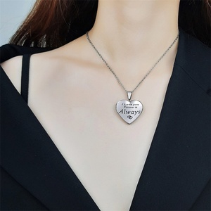 Wholesale Openable Heart Shape Photo <b>Picture</b> Locket <b>Frame</b> Pendant Necklace Necklaces Women's Stainless Steel OEM ODM Link Chain - Product Image 6