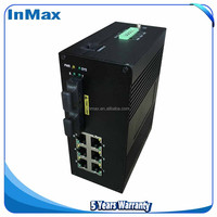 Commutateur réseau PoE géré à 8 ports du fabricant InMax Shenzhen, commutateur industriel Din-Rail