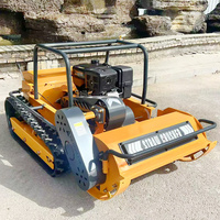 Tondeuse à bobine télécommandée à rotation zéro avec joug tondeuse Robot tracteur de pelouse débroussailleuse tondeuse à cylindre 1000mm moteur essence/diesel