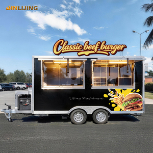 JINLIJING - Carro de Comida Personalizado de 14 pies, Camión de Pizza, Cocina Móvil Totalmente Equipada, Remolque de Comida Rápida para Hot Dogs y Hamburguesas en Venta - Product Image 1