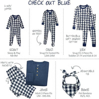 Ensemble de vêtements de nuit imprimés en coton personnalisés pour Noël, pour parents et enfants, tenues de famille assorties de style européen/américain, tenues de fête pour l'automne