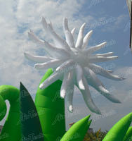 Ballon publicitaire gonflable vert avec ventilateur intégré et résistant au soleil pour la décoration d'événements en extérieur