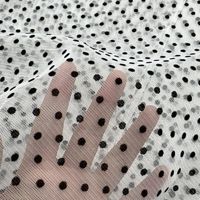 Nouvelle Collection 2026 : Robes Quotidiennes pour Filles en Polyester Imprimé à Pois Noirs avec Motif Flocage, Tissu en Tulle Blanc Respirant