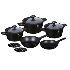 Juego de utensilios de cocina MONACO de 10 piezas en negro mate - Product Image 1