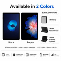 Tablet Android 11 Inch T616 Octa-core 6GB 128GB 1920x1200 GMS 4G Panggilan Telepon BT 5.0 atau Paket Keyboard T616 Android 15 Hitam