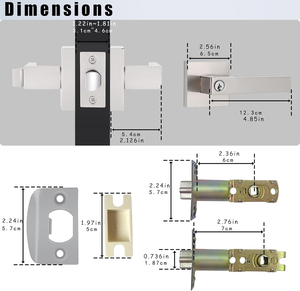 Nhà Máy Bán Buôn Chất Lượng Cao Keyed Nhập Cửa Đòn Bẩy Xử Lý Khóa Thép Không Thấm Nước Kẽm Hợp Kim Cho Nhà Khách Sạn Sử Dụng - Product Image 2