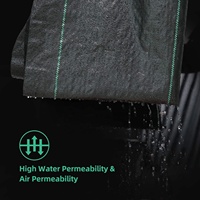 Toile de paillage noire résistante aux UV 100 % HDPE vierge, durable, anti-usure, en maille anti-mauvaises herbes pour jardin extérieur