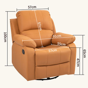 Fauteuil de <span class=keywords><strong>salon</strong></span> inclinable et pivotant de qualité supérieure, populaire, relaxant, extensible, fauteuil inclinable individuel paresseux - Product Image 6
