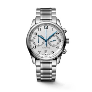 Round <b>Chronograph</b> <b>Automatic</b> Mechanical Watch with Arabic Numeral Dial and Stainless Steel Bracelet Longinesing - Product Image 1