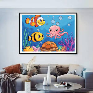 <span class=keywords><strong>ภาพ</strong></span><span class=keywords><strong>วาด</strong></span>ติดเพชร5D รูปปลาการ์ตูนของเด็กศิลปะบุคลิกของโลกภาพ<span class=keywords><strong>วาด</strong></span>เพชรของตกแต่งบ้าน - Product Image 2