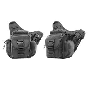 카카이 남성용 방수 카무플라주 웨이스트 백, 견고하고 내구성 좋은 블루 그린 색상 패셔너블 아웃도어 스포츠 등산 전술 카메라 가방 옥스포드 - Product Image 3