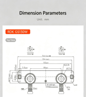 Caméra stéréo pour évitement d'obstacles pour drone GS130W |   Module de caméra MIPI à double obturateur global synchronisé ultra grand angle 157° pour vision IA