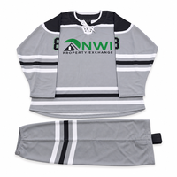Maillot de hockey sur glace sublimé en gros, maillot de hockey professionnel personnalisé, 100% polyester, vêtements de hockey sur glace de qualité supérieure