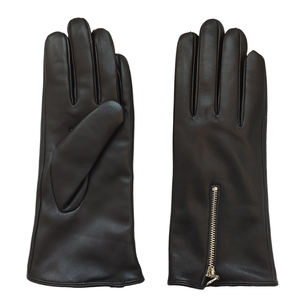 Benutzer definierte Klassiker Reiß verschluss Winter Frauen Warmer Sex Echte Schaffell Leder handschuhe - Product Image 6