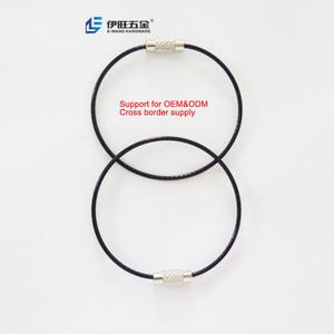 Hanging Luggage <b>Tag</b> and ID <b>Tag</b> Keepers Stainless Steel Wire Ring Cable Loops Rings - Product Image 1
