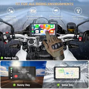 Sistema Inteligente para Motocicleta L-300, Linux CarPlay Android Auto TPMS, Pantalla IPS de 6.23 Pulgadas, Resistente al Agua IP67, Ajuste Universal - Product Image 5
