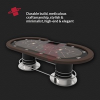 Vente directe d'usine MIR, table de poker Texas Hold'em personnalisée à LED de 96 pouces pour 10 joueurs, construction robuste en acier inoxydable et bois