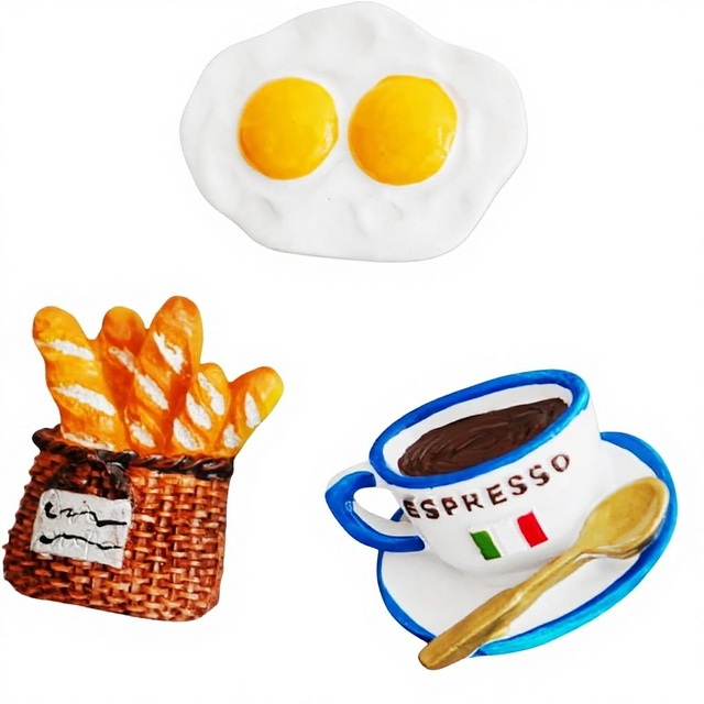 Funny Decorative Miniature Food Refrigerator Magnets Resin Hand-painted