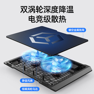 Base de refroidissement pour ordinateur portable Core Ice Zun S511 en ABS, support de jeu surélevé, silencieux - Product Image 3