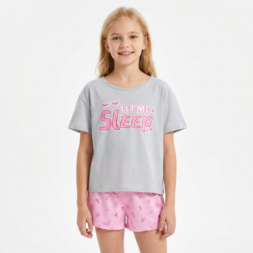 Gris (ensemble chemise et short)