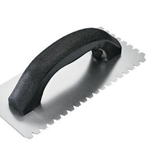 Truelle plate à lame en acier avec manche en plastique, bord carré, poignée ergonomique pour le plâtrage et les travaux de maçonnerie - Product Image 1