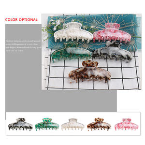 Pinza de pelo de acetato de celulosa con concha de tortuga <span class=keywords><strong>Alexander</strong></span> francés, accesorios grandes para el cabello con diamantes de imitación - Product Image 2