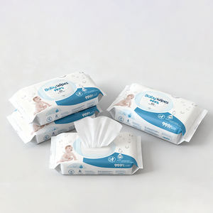 En stock, lingettes biodégradables à 100 %, non parfumées, écologiques, saines et sûres, étiquette privée, lingettes pour le nettoyage du visage des bébés - Product Image 1