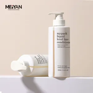 MYPACK Luxury Plastic Refill Hotel Shampoo Bottle 350ml 450ml 500ml Liquid Level Line Shampoo And Conditioner Bottle