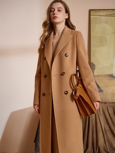 Chất Lượng Cao Cashmere Áo Khoác Phụ Nữ Sang Trọng Dài Len Pha Trộn Áo Rắn Colour Mà Không Có Mô Hình - Product Image 5