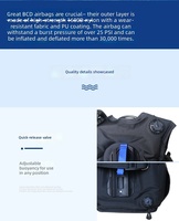 Équipement de plongée professionnel de la marque DS, gilet d'ajustement de la flottabilité BCD, 3 valves à dégagement rapide, 8 anneaux en D en acier inoxydable, nylon
