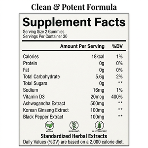 Gomitas de Ashwagandha OEM con Rhodiola Rosea para la Concentración Mental y el Control del Estrés, Fábrica de Marca Privada ODM - Product Image 6