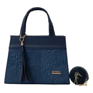 Bolso Cruzado Fana Fashions Melinda Azul con Correa Única, Cierre de Cremallera y Cubierta, Cadenas Decorativas, Forro con Letras, Material de PU y Poliéster - Product Image 3