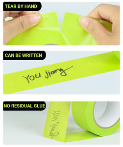 UJANG <strong>Green</strong> Color Washi Rice Paper Tape Uv 30 Days No Free Residue Waterproof Acrylic <strong>Glue</strong> Paint Automotive Masking Painter - Product Image 5