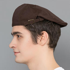 Color puro ajustable bordado Logo pelo cabeza gorra hombres mujeres unisex restaurante cocina camarero camarera chef sombrero - Product Image 6