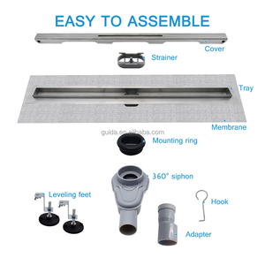 Nuovo Design in acciaio inox sottile scarico lineare pavimento <span class=keywords><strong>bagno</strong></span> di scarico rettangolare pavimento con nuovo <span class=keywords><strong>sifone</strong></span> - Product Image 4