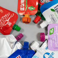Pochette de ketchup recharge colorée avec impression personnalisée petite pochette de bec de mayonnaise en plastique emballage de sauce chili sauce pour pâtes