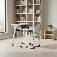 Meubles scolaires modernes, durables et de haute qualité, ensemble bureau et chaise pour étudiants, structure métallique, hauteur réglable, chambre, appartement